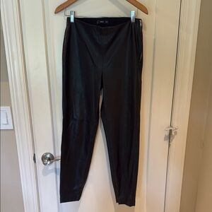 MANGO Black Faux Leather Pants size medium